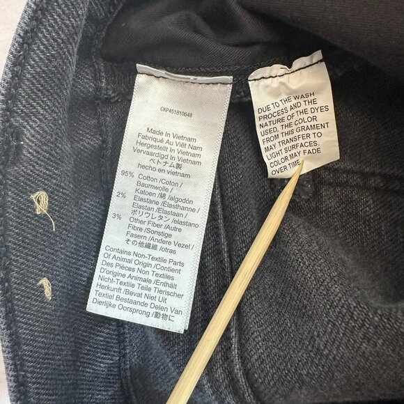 Madewell Black Denim Cali Demi-Bootcut Jeans Women's Mid-Rise Casual Size 28 - Picture 3 of 9